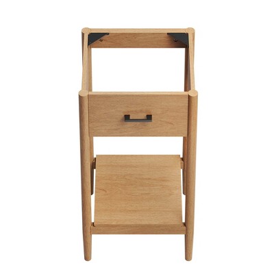 Natural Wood Grain 18" Freestanding Bathroom Vanity Cabinet