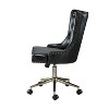 Busiris Height Adjustable Task Chair with Nailhead Trim | Karat Home-TURQUOISE - 3 of 4