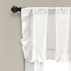 52"x18" Linen Ruffle Window Valance White - Lush Décor: Solid Cotton Rod Pocket for Bedroom - 2 of 4