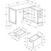 PAGED Simple Modern Wooden Computer Desk, L Shaped Home Office Desk with 3 Storage Drawers, 2 Open Shelves for Office, Study - 4 of 4