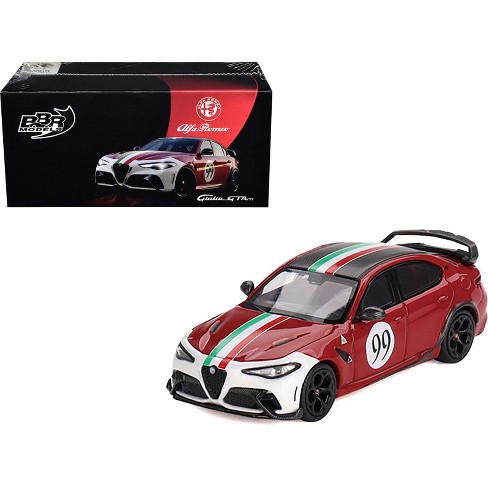 Alfa Romeo Giulia GTAm #99 Rosso GTA Red with Carbon Top and Stripes "Centro Stile" Livery 1/64 Diecast Model Car by BBR - image 1 of 3