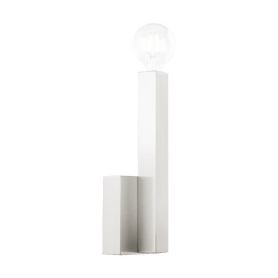 Sleek Minimalist Brushed Nickel 1-Light Wall Sconce