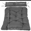 Sunnydaze Outdoor Andrei Double Egg Chair Replacement Cushion Set with Pillows and Seat Cushion - Dark Gray - 3 of 4