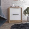 Gulches 2-Drawer Nightstand - Light Gray Finish with Metal Handles, 18"H Particle Board Bedside Table for Bedroom - 4 of 4