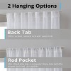 HLC.ME Emily Faux Linen Semi Sheer Light Filtering Back Tab Pocket Lightweight Window Curtains Drapery, 2 Panels - 2 of 4