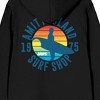 Jaws Franchise Surf Shop on Black Full ZIp Adult Hoodie - 4 of 4
