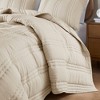 Sapphtopaz Comforter Sets Bedding Set Gauze Crinkle Texture Design Reversible Quilt Set 3 Piece 1 Quilt, 2 Pillow Shams - 2 of 4