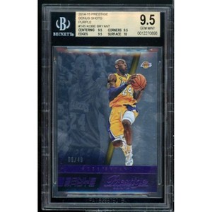 Kobe Bryant 2014-15 Panini Prestige Bonus Shots Purple #145 (pop 1) BGS 9.5 - 1 of 2