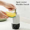 LunaLulinlk Siaomo Soap Dispenser with Pump, [8.45 oz] Resin with Marble Finish White and Black splice - 4 of 4