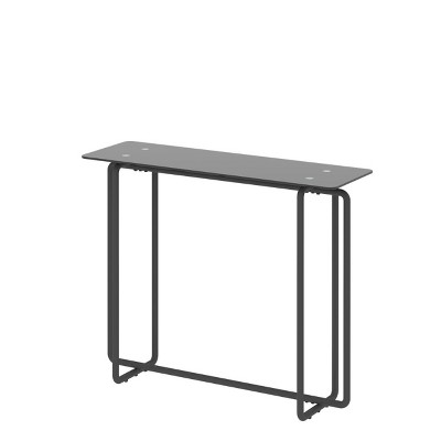 KTMBDW Modern Tempered Glass Coffee Table End Table Side Table for Living Room,bedroom, Black