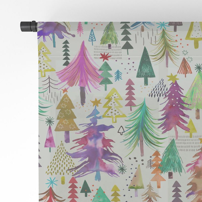 Ninola Design Christmas Trees Simply Modern Single Panel Sheer Window Curtain - Deny Designs, 4 of 7
