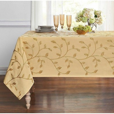 Kate Aurora Madison Floral Embroidered Fabric Tablecloth