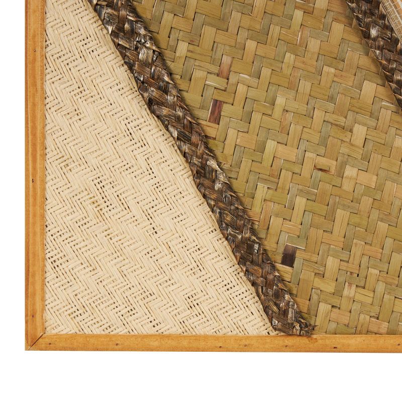 Set of 3 Wooden Geometric Handmade Textured Mixed Media Diagonal Wall Decors Brown - Olivia &#38; May, 5 of 9