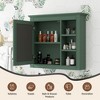 NicBex 30"x28" Wall Mounted Medicine Cabinet Bathroom Storage Cabinet with 3 Cubbies&1 Mirrored Cabinet,Matte Finish Wall Cabinet for Bathroom - 4 of 4