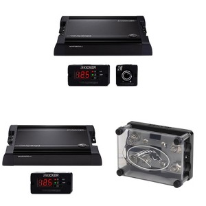 Kicker Warhorse Competition Bundle 3600 Watt Mono Amp & 1000 Watt 4 ch. Amp  ( Includes 2 Position Fuse-able Distribution Block ) - 1 of 4
