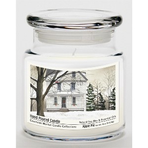 Courtside Market White Christmas Apple Pie 18oz Soy Wax Candle Glass Jar & Lid - 1 of 3