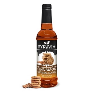 Syruvia Cinnamon Oatmeal Cookie Syrup - 25.4 fl oz. Premium Flavoring Syrup For Coffee - 1 of 4