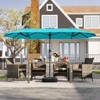 Tangkula 13FT Double-sided Patio Umbrella w/ Crank Handle Umbrella Base Safety Lock - 3 of 4