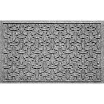 AquaShield Argyle Rubber Doormat, 20377500023, Medium Gray