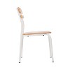Flash Furniture 2 Pack Cyprus Commercial Grade Solid Wood Dining Chairs with Metal Frames and Antique Finish - 3 of 4