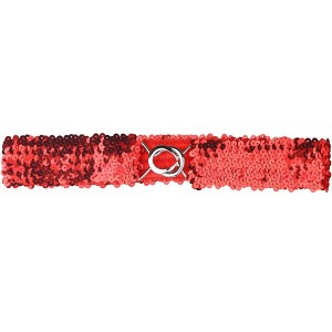 Allegra K Women's Stretchy Skinny Shinny Sequins Decor Elastic Dresses Waist Belts 64cm/25.19" One Piece - 1 of 4