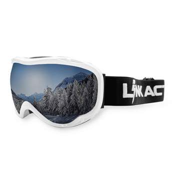 Link Active Ski Goggles VLT% 8.6 OTG UV Protection Lightweight Anti Fog Anti Slip Helmet Compatible Ski/Snow Boarding/Snowmobiling For Adult/Youth