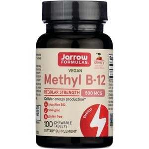Jarrow Formulas, Inc. Vegan Methyl B-12 Regular Strength - Cherry 500 mcg 100 Chwbls. - 1 of 2