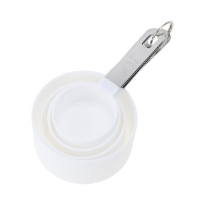 Unique Bargains Measuring Cups 4-Piece Measuring Cup Set Dishwasher Safe Stainless Steel PP 1 Set - 1 of 4