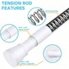 2 Pack White Tension Curtain Rod 28 to 48 Inch Adjustable Expandable Pressure Spring No Drilling Bedroom Doorway Closet Door - 4 of 4