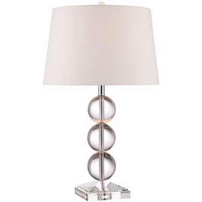 white and silver table lamp