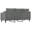 vidaXL 3-seater Sofa Dark Grey Metal Frame, 100% Polyester Fabric, Foam - 4 of 4