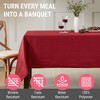 HLC.ME Lincoln Stripe Fabric Tablecloth, Advanced Water, Fade, Stain, and Wrinkle Resistance - 3 of 4