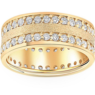 Pompeii3 1 1/2ct Channel Set Diamond Eternity Ring 14K Yellow Gold