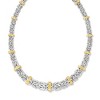 Ross-Simons Graduated Byzantine Necklace in Sterling Silver and 14kt Yellow Gold - 3 of 4