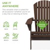 Best Choice Products Folding Adirondack Chair Outdoor, Wooden Accent Yard Furniture w/ 350lb Capacity - 2 of 4