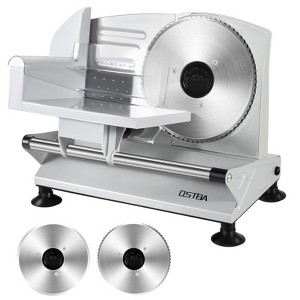 OSTBA Electric Meat Slicer, 150W, 6.7” Removable Stainless Steel Blades, Adjustable 0-15mm, Easy to Clean, for Meat, Cheese, Bread at Home - 1 of 4