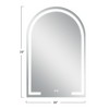 Dovelina Modern BlackArched Bathroom Vanity Mirror with LED Lights and Anti-fog,Wall Mirror - 4 of 4