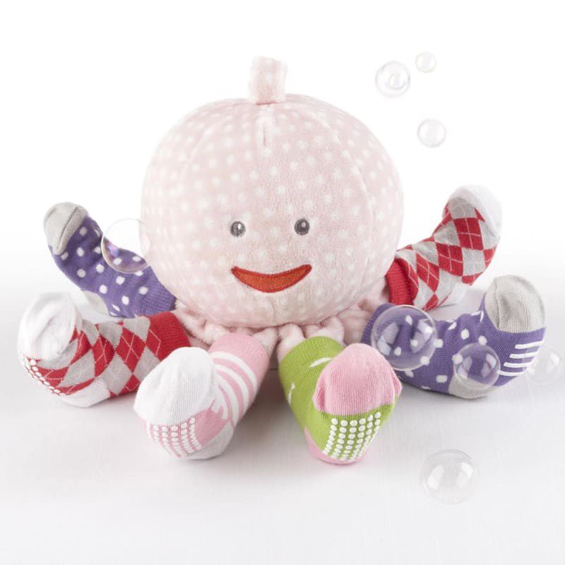 Baby Aspen "Mrs. Sock T. Pus" Plush Plus Octopus with 4 Pairs of Socks (Pink) | BA15004PK, 4 of 7