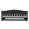 Whisen Twin Size Velvet Upholstered Daybed with Storage Drawers and Shell-Shaped Backrest - 4 of 4