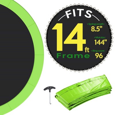 Yescom Trampoline Mat & Pad Replacement Kit with 96 V-Hooks Fits 14 ft Trampoline Frame