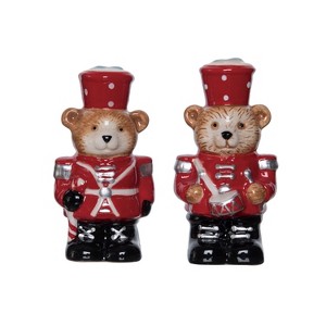 Transpac Dolomite 3.75 in. Multicolor Christmas Bear Nutcracker Salt and Pepper Shaker Set of 2 - 1 of 4