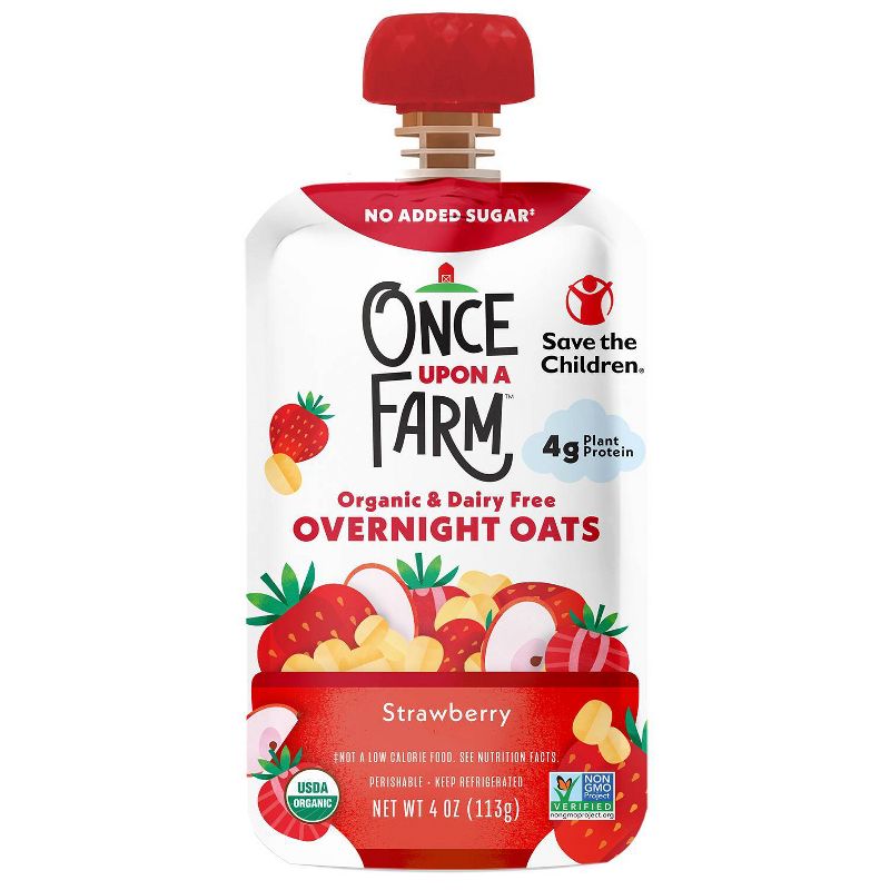 Once Upon a Farm Strawberry Overnight Oats - 4oz, 1 of 4