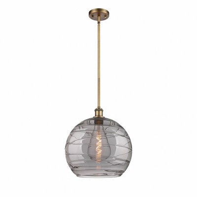 Athens Deco Swirl - 1 Light Pendant In Industrial Style-14.88 Inches Tall and 13.75 Inches Wide