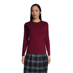 Lands' End School Uniform Women's Long Sleeve Essential T-shirt - 1 of 4