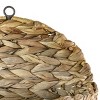 11.8" x 12.3" Water Hyacinth Braided Wall Pocket for Faux Flowers w/ Metal Hook - 4 of 4