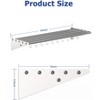 Stainless Steel Shelf Wall Mounted, NSF Commercial Wall Shelf, Floating Shelving for Kitchen, Restaurant, Pipe Surface with 10 Hooks - 2 of 4