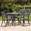 Christopher Knight Home Venti Outdoor Cast Aluminum 5 Piece Dining Set with Umbrella Hole, Shiny Copper - 2 of 4