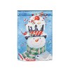 Evergreen Garden Flag Christmas Snowman  Lustre Double Sided Indoor Outdoor Decor 18" x 12.5" - 2 of 2