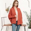 Anna-Kaci Women's Batwing Sleeve Fashion Sweater Open Front Duster Oversized Wrap Cardigan for Everyday Wear - 3 of 4