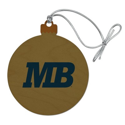 California State University Monterey Bay Secondary Logo Wood Christmas Tree Holiday Ornament